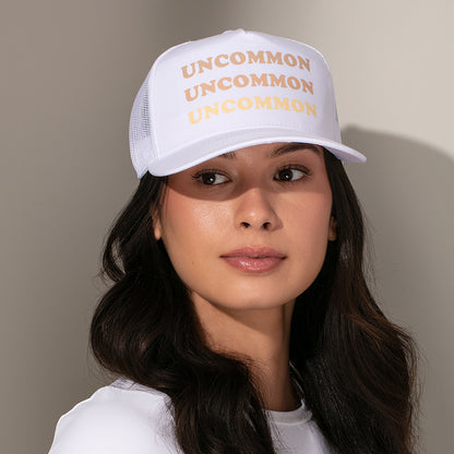 ["Uncommon Ombré Hat ", " White ", " Model Image ", " Uncommon James"]