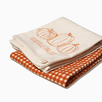 TAG Dish Towels, Pumpkin Shadow - Set of 2 (G17395)