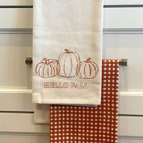 Celebrate Together™ Fall Pumpkin Waffle Kitchen Towel 2-pack