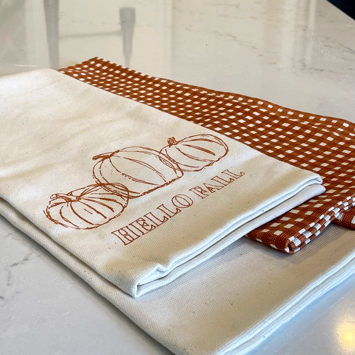 Hello Fall Dish Towels (Set of 2) | Lifestyle Image 2 | Uncommon James Home