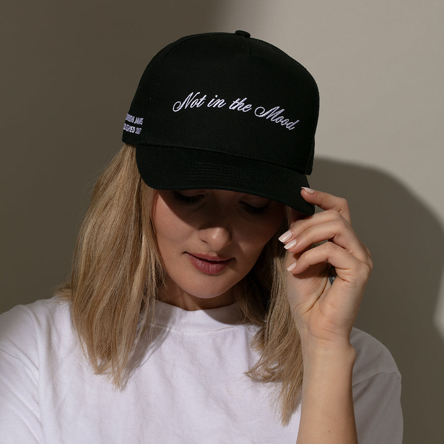 Not in the Mood Trucker Hat | Black | Model Image 2 | Uncommon Lifestyle
