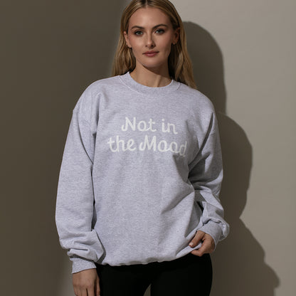 ["Not in the Mood Sweatshirt ", " Ash ", " Model Image 2 ", " Uncommon Lifestyle"]