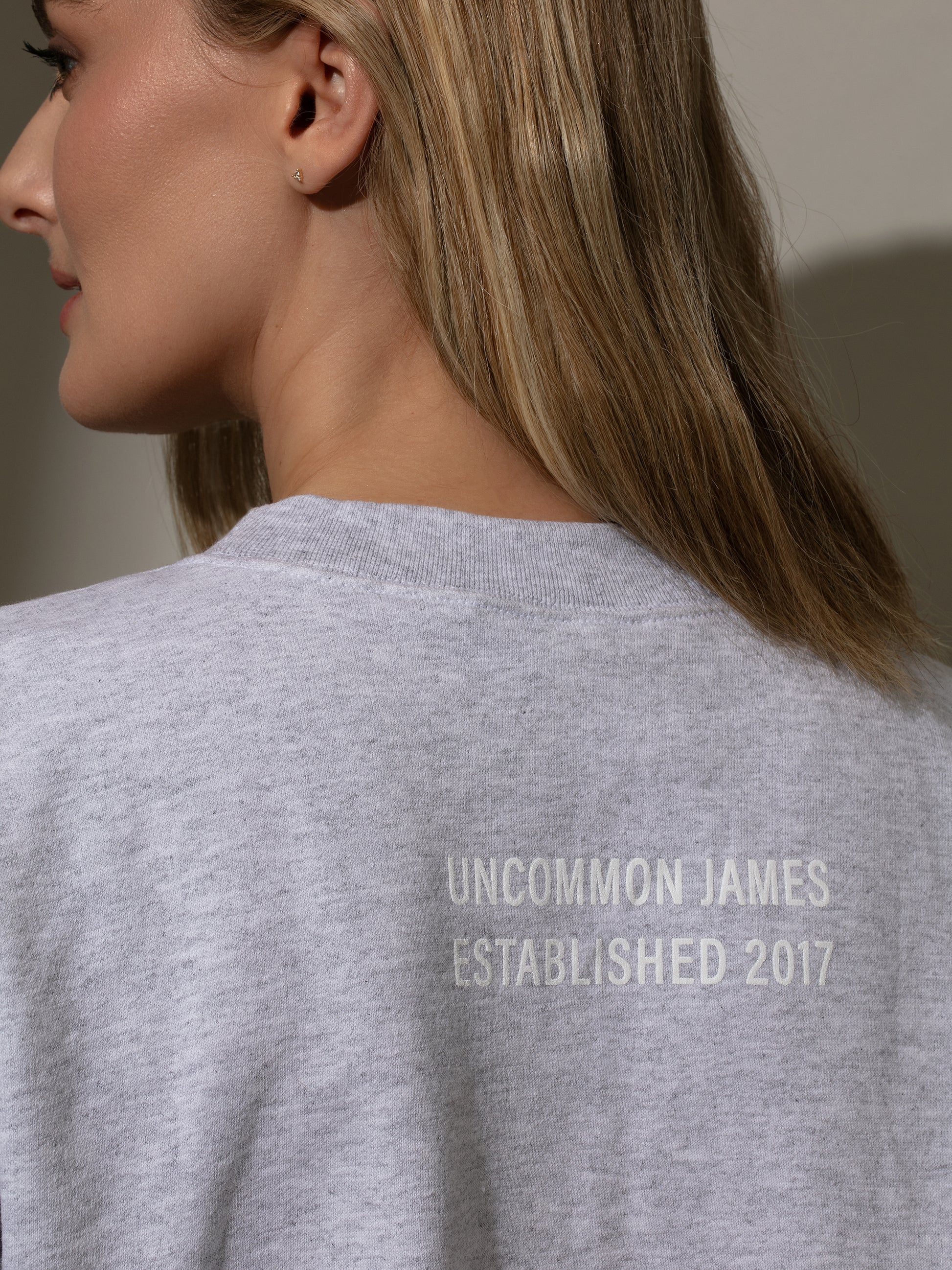 Not in the Mood Sweatshirt | Ash | Model Image 4 | Uncommon Lifestyle