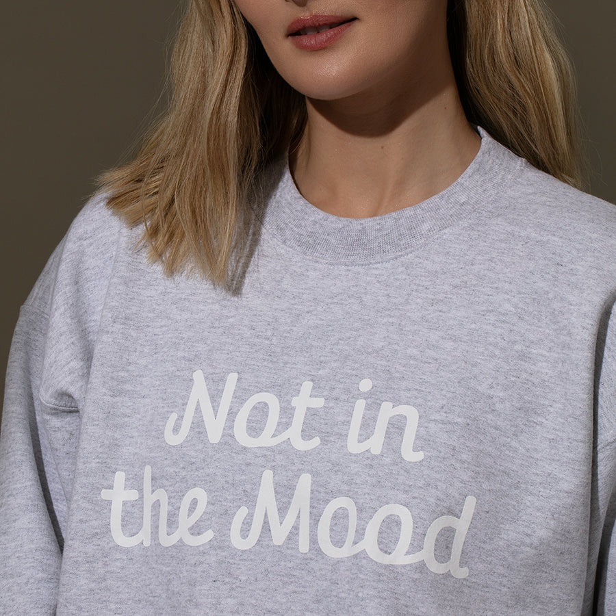 Not in the Mood Sweatshirt | Ash | Model Image 4 | Uncommon Lifestyle