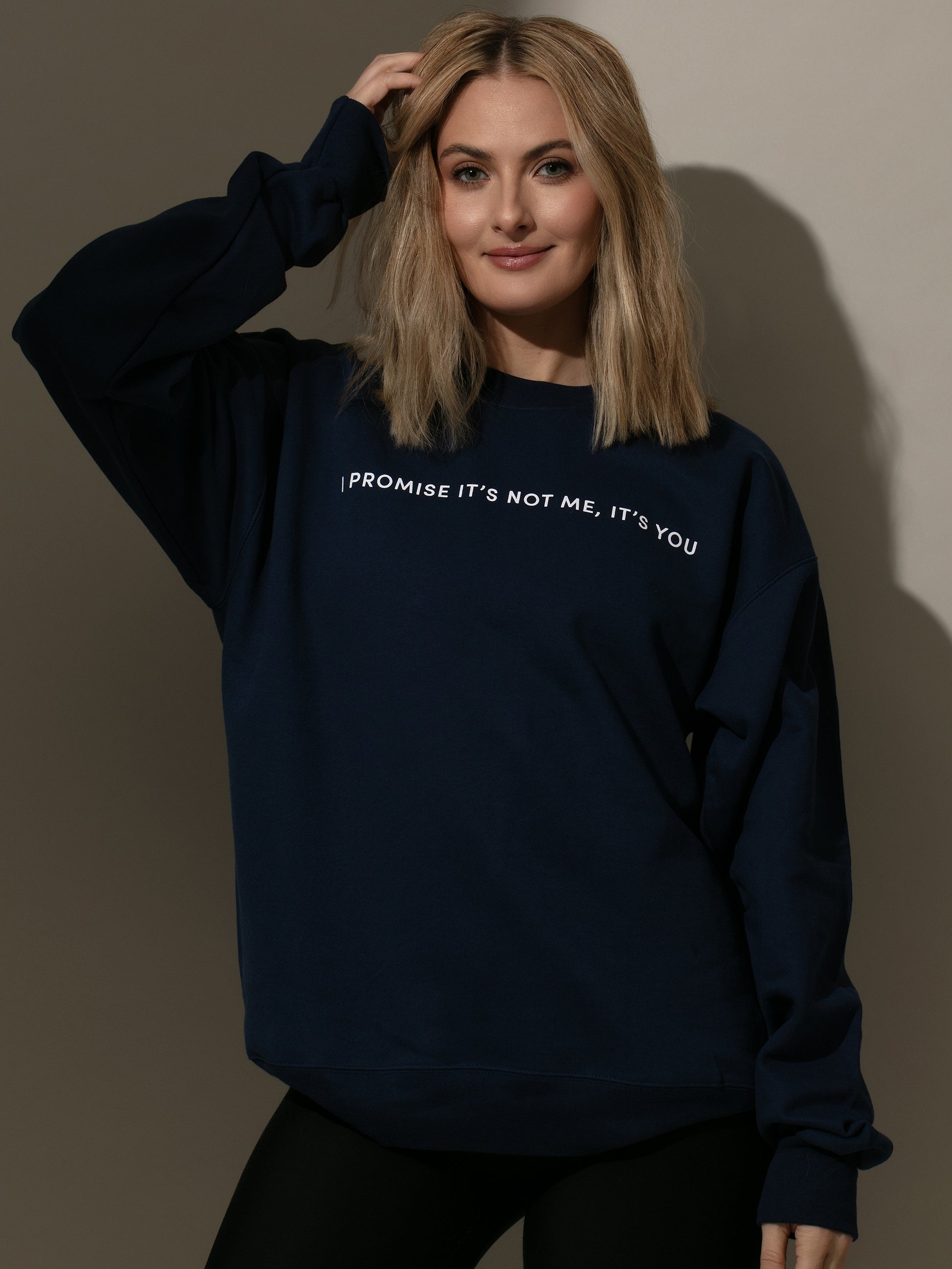 You're the Problem Sweatshirt | Navy | Model Image 2 | Uncommon Lifestyle