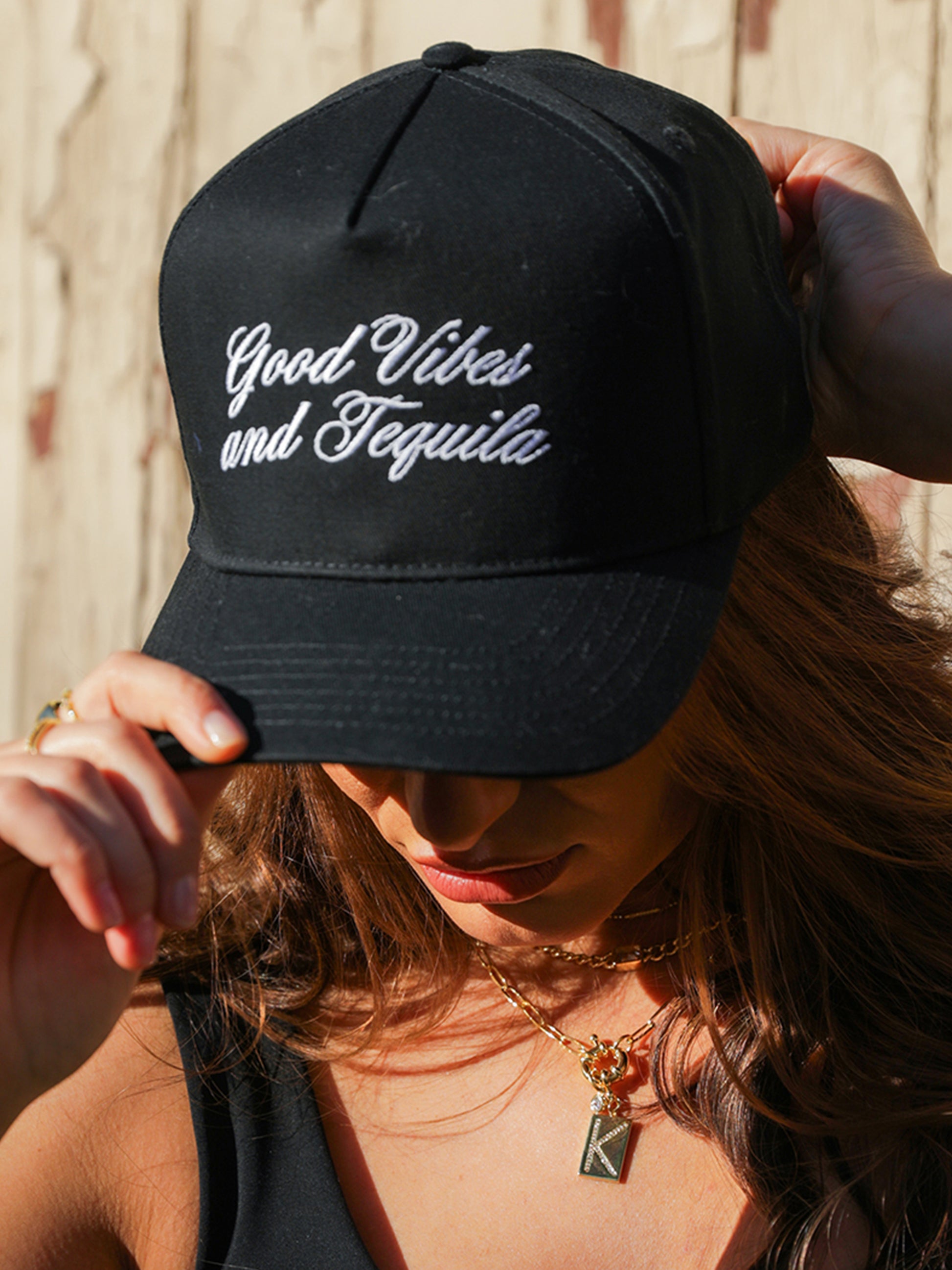 Tequila Vibes Trucker Hat | Black | Model Image | Uncommon Lifestyle