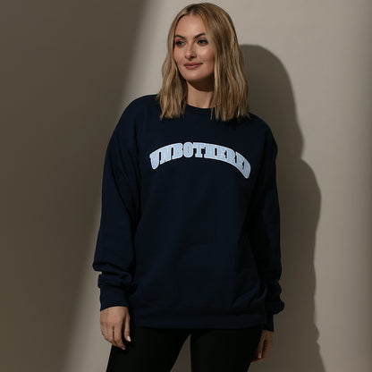 Unbothered Sweatshirt | Navy | Model Image 2 | Uncommon Lifestyle
