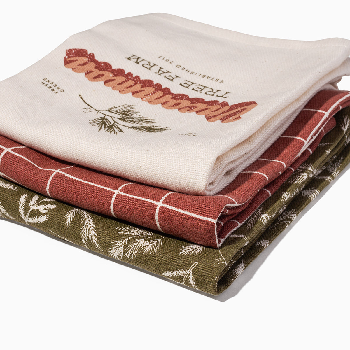 Tree Farm Kitchen Dish Towels Set of 3