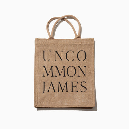 ["UJ Jute Tote Bag ", " Product Image ", " Uncommon James Home"]