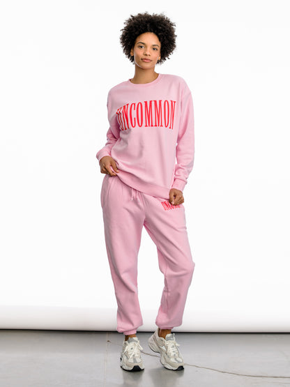 ["Forever Uncommon Sweatshirt ", "  Pink ", " Model Image ", " Uncommon Lifestyle"]