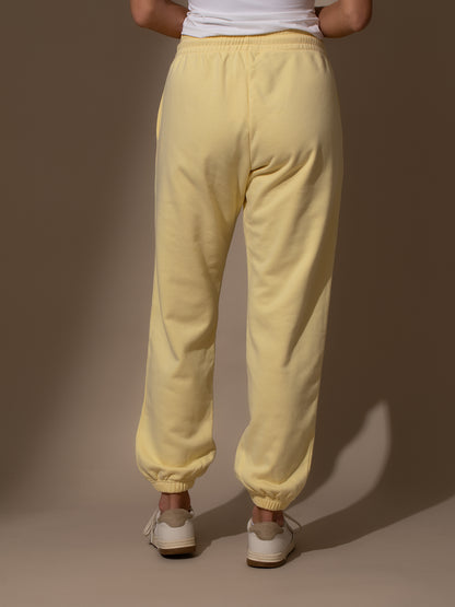 ["Forever Uncommon Sweatpants ", " Yellow ", " Model Image ", " Uncommon Lifestyle"]