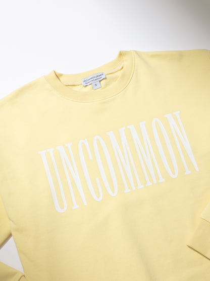 ["Forever Uncommon Sweatshirt ", "  Yellow ", " Product Image ", " Uncommon Lifestyle"]