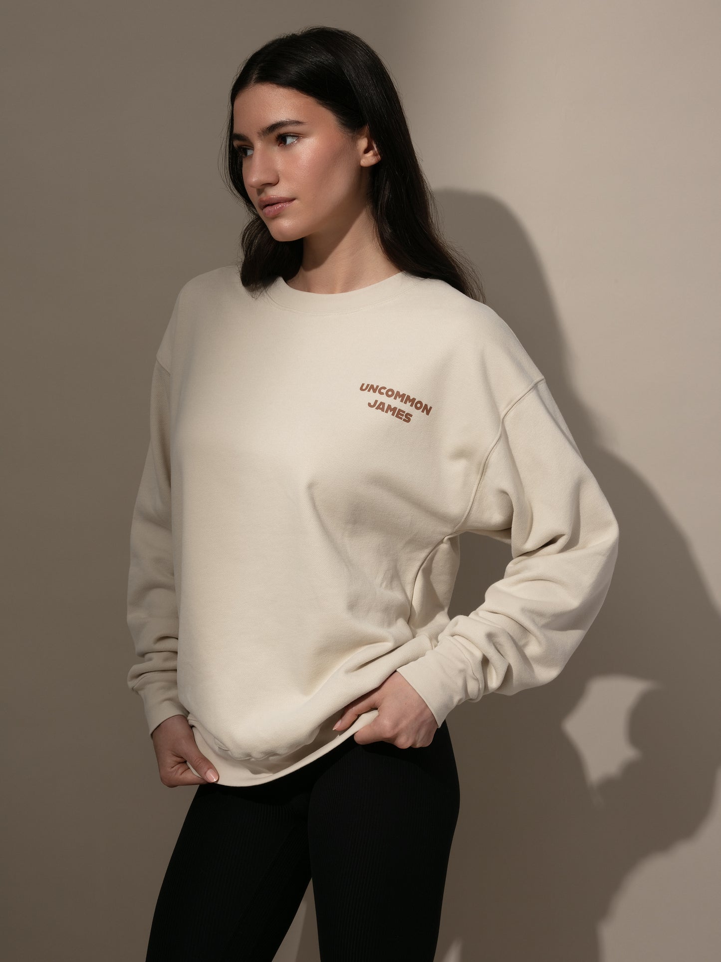 Rodeo Sweatshirt | Tan | Model Image | Uncommon Lifestyle