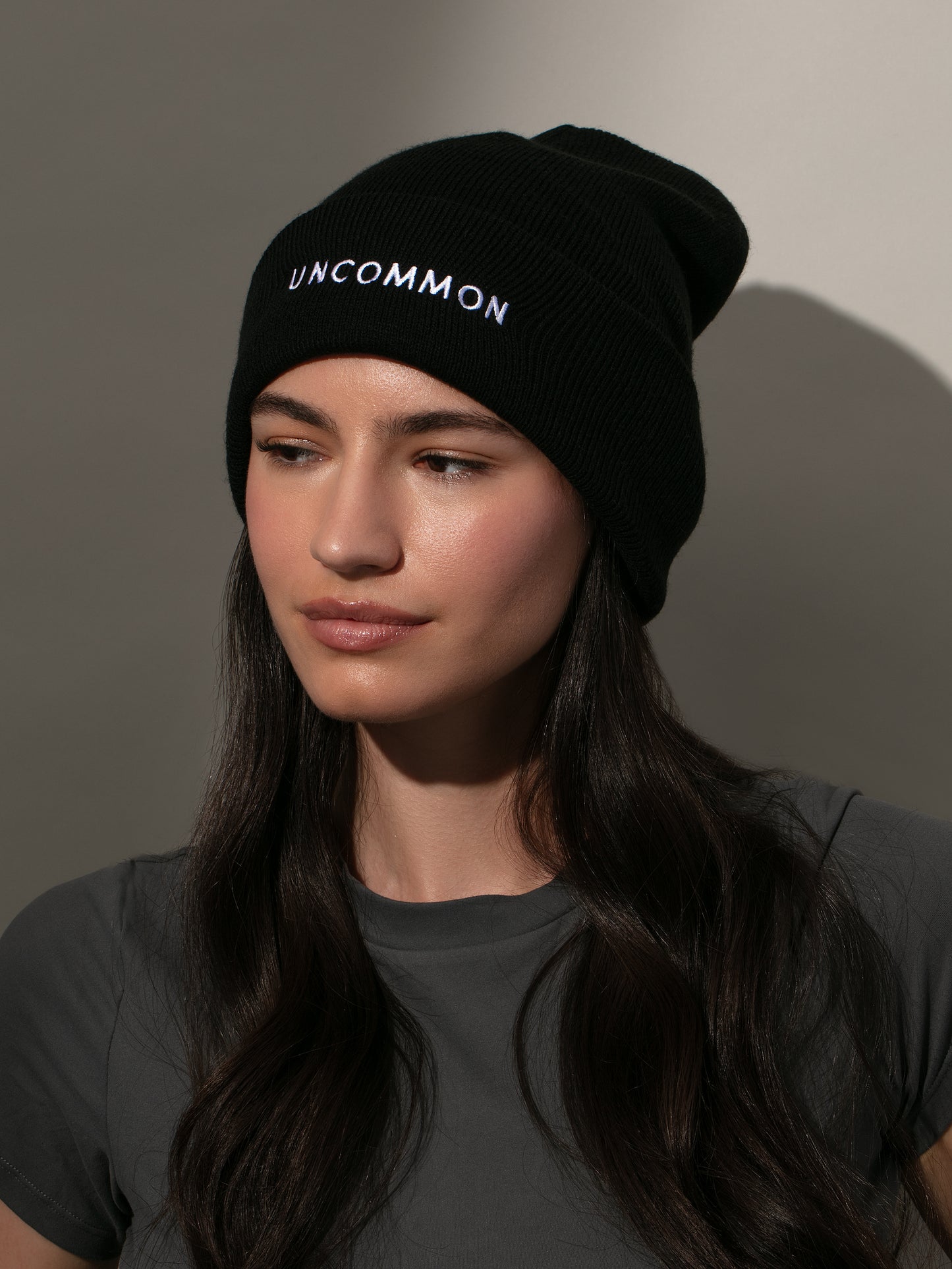 Uncommon Beanie | Black | Model Image | Uncommon Lifestyle