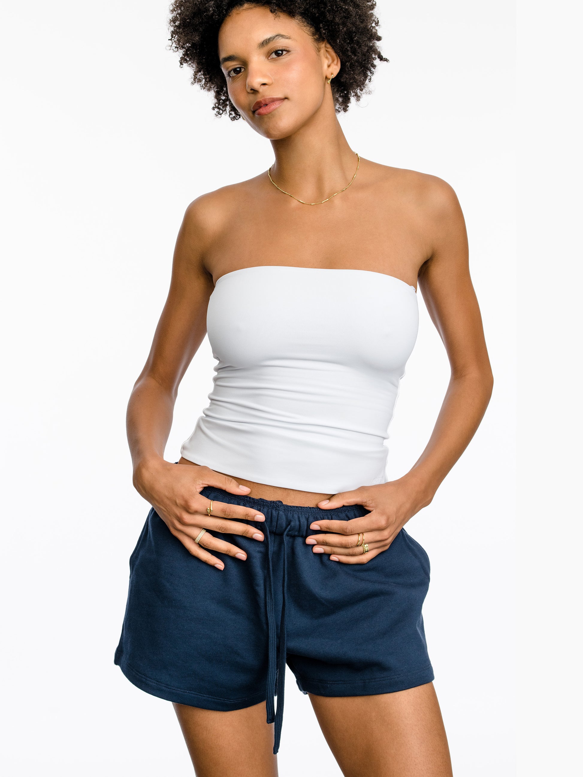 That Girl Sweat Short | Navy | Model Image | Uncommon Lifestyle