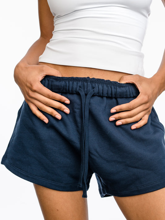 That Girl Sweat Short | Navy | Model Image | Uncommon Lifestyle