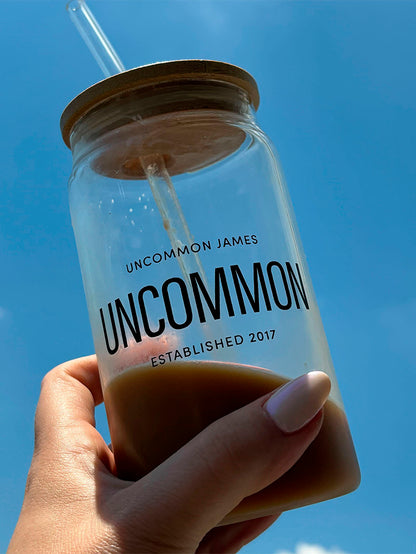 ["Uncommon Glass Travel Cup ", " Lifestyle Image ", " Uncommon Lifestyle"]