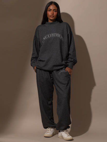 ["Keep It Casual Uncommon Sweatpants ", " Grey ", " Model Image ", " Uncommon Lifestyle"]