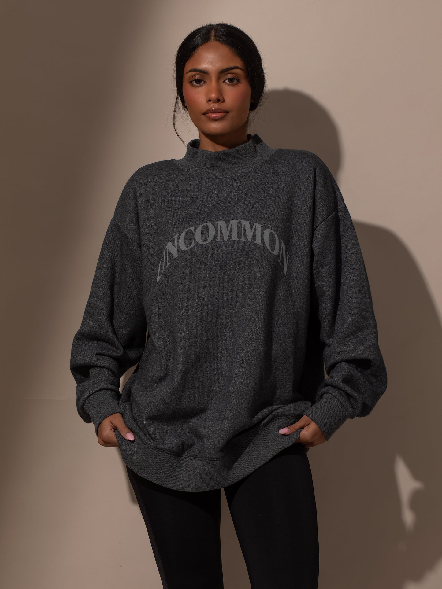 Keep It Casual Uncommon Mockneck | Grey | Model Image | Uncommon Lifestyle