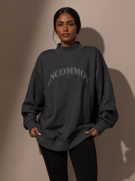Keep It Casual Uncommon Mockneck | Grey | Model Image | Uncommon Lifestyle