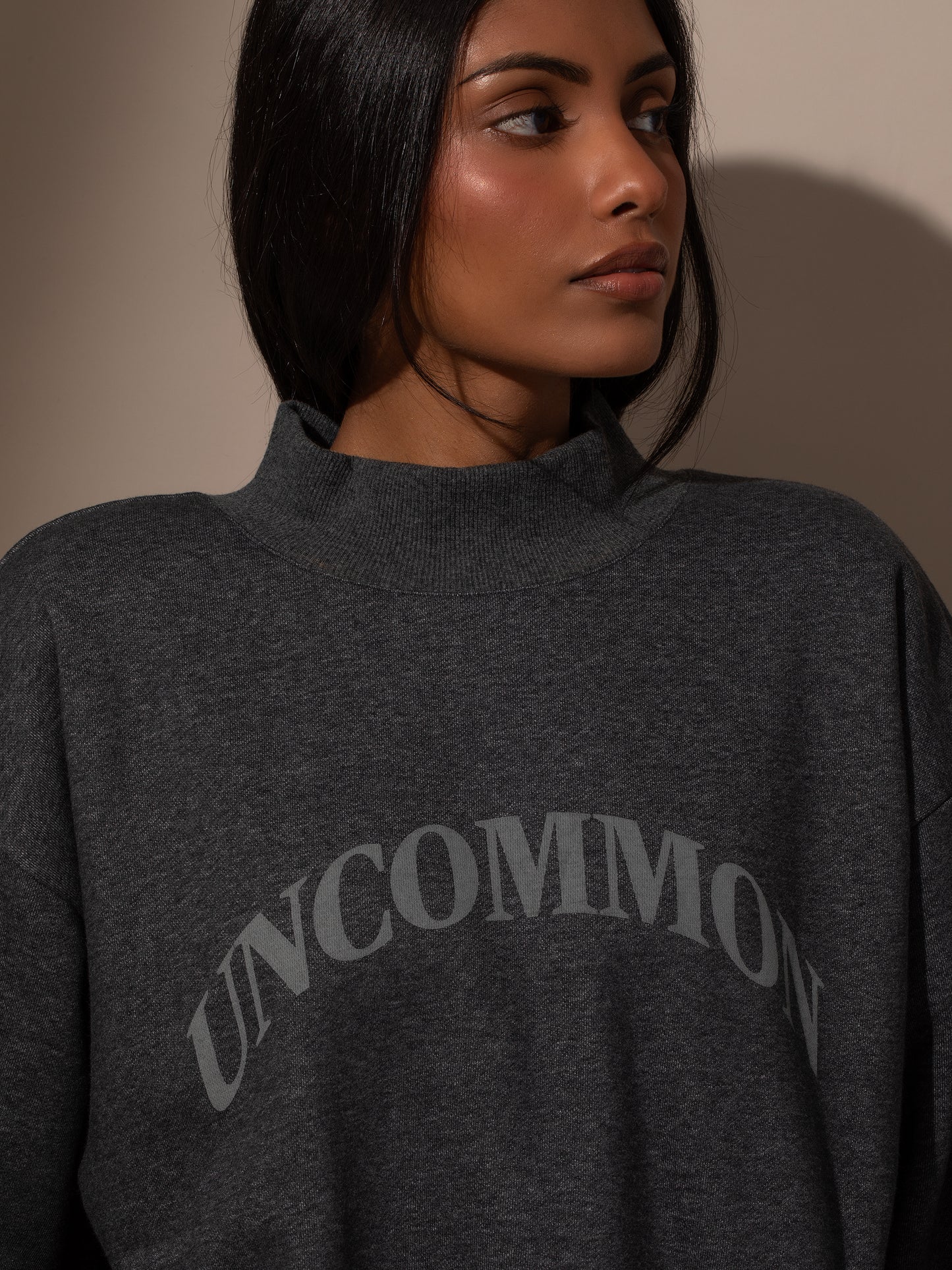 Keep It Casual Uncommon Mockneck | Grey | Model Image | Uncommon Lifestyle