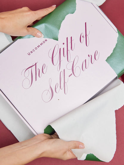 ["Uncommon Beauty Essentials Gift Box ", " Lifestyle Image ", " Uncommon Beauty"]