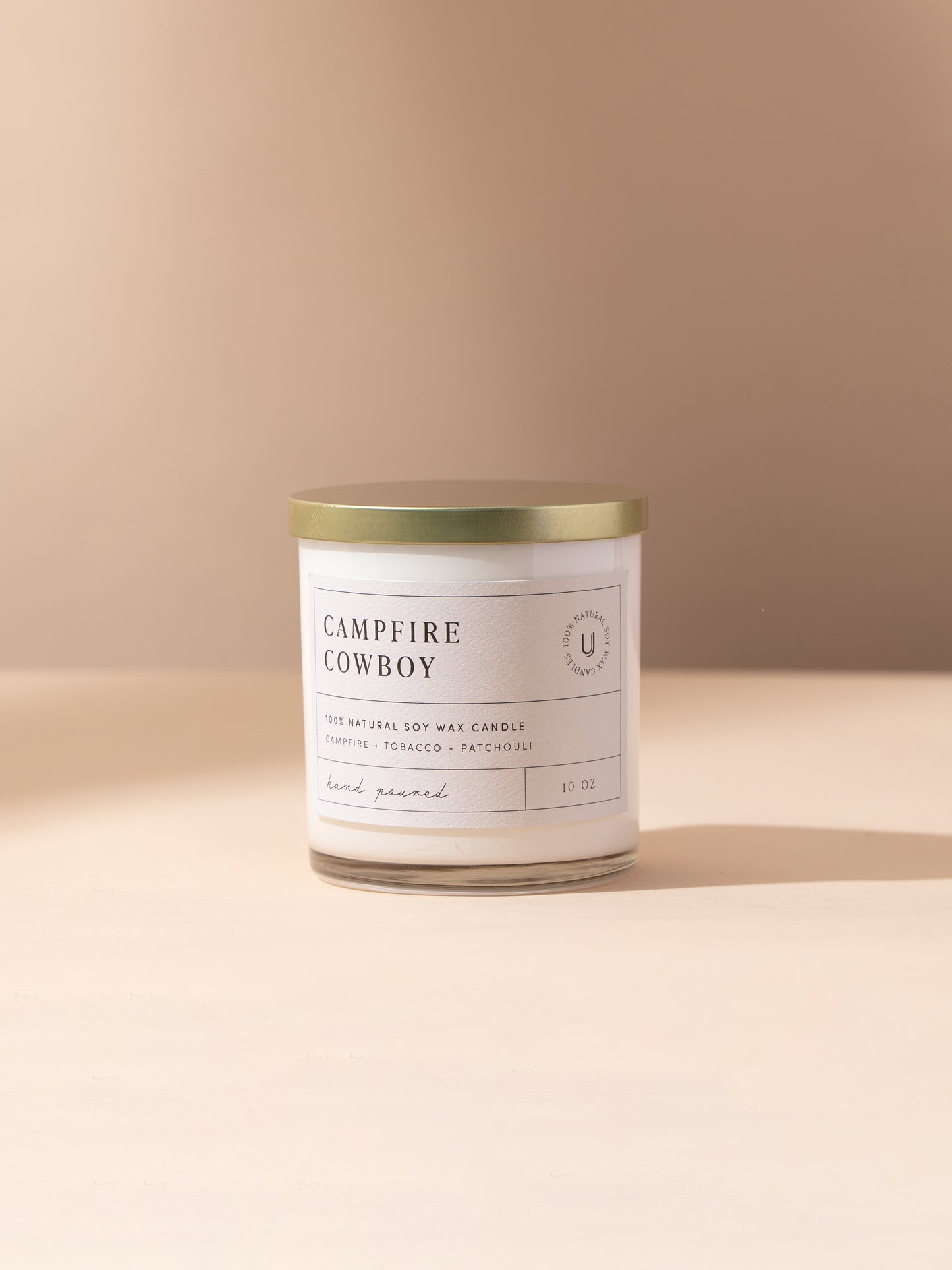 Campfire Cowboy Candle | 10 OZ | Product Detail Image | Uncommon James Home