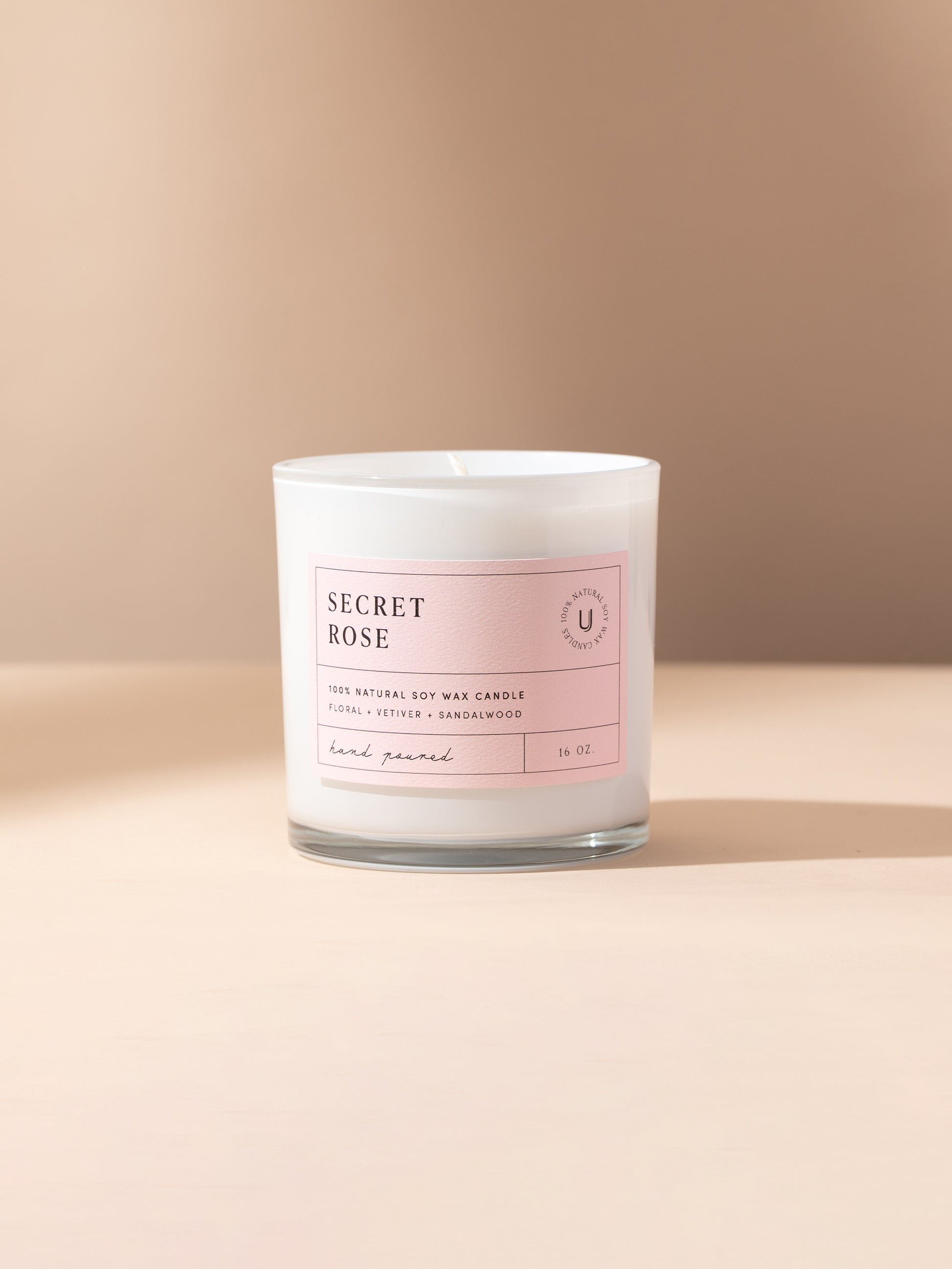 Secret Rose Candle | 16 OZ | Product Detail Image | Uncommon James Home