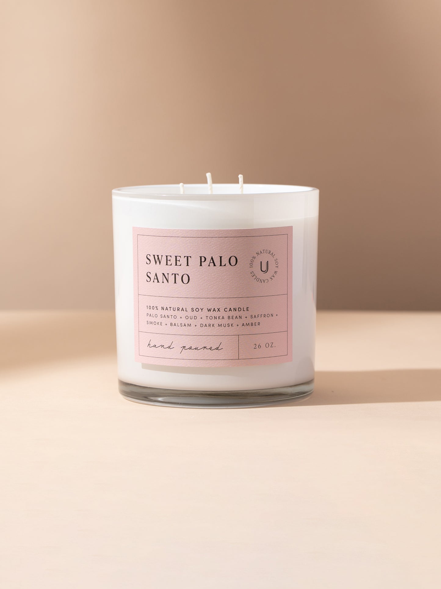 Sweet Palo Santo Candle | 26 OZ | Product Detail Image | Uncommon James Home