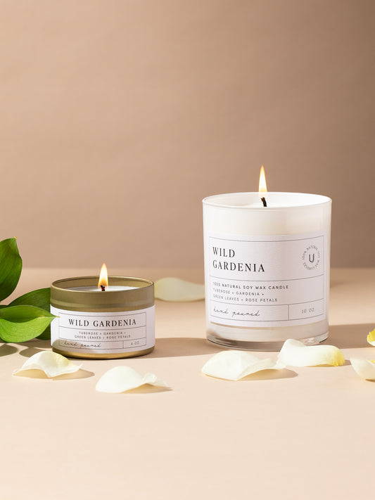 Wild Gardenia Candle | 10OZ 4OZ | Group Image | Uncommon Lifestyle