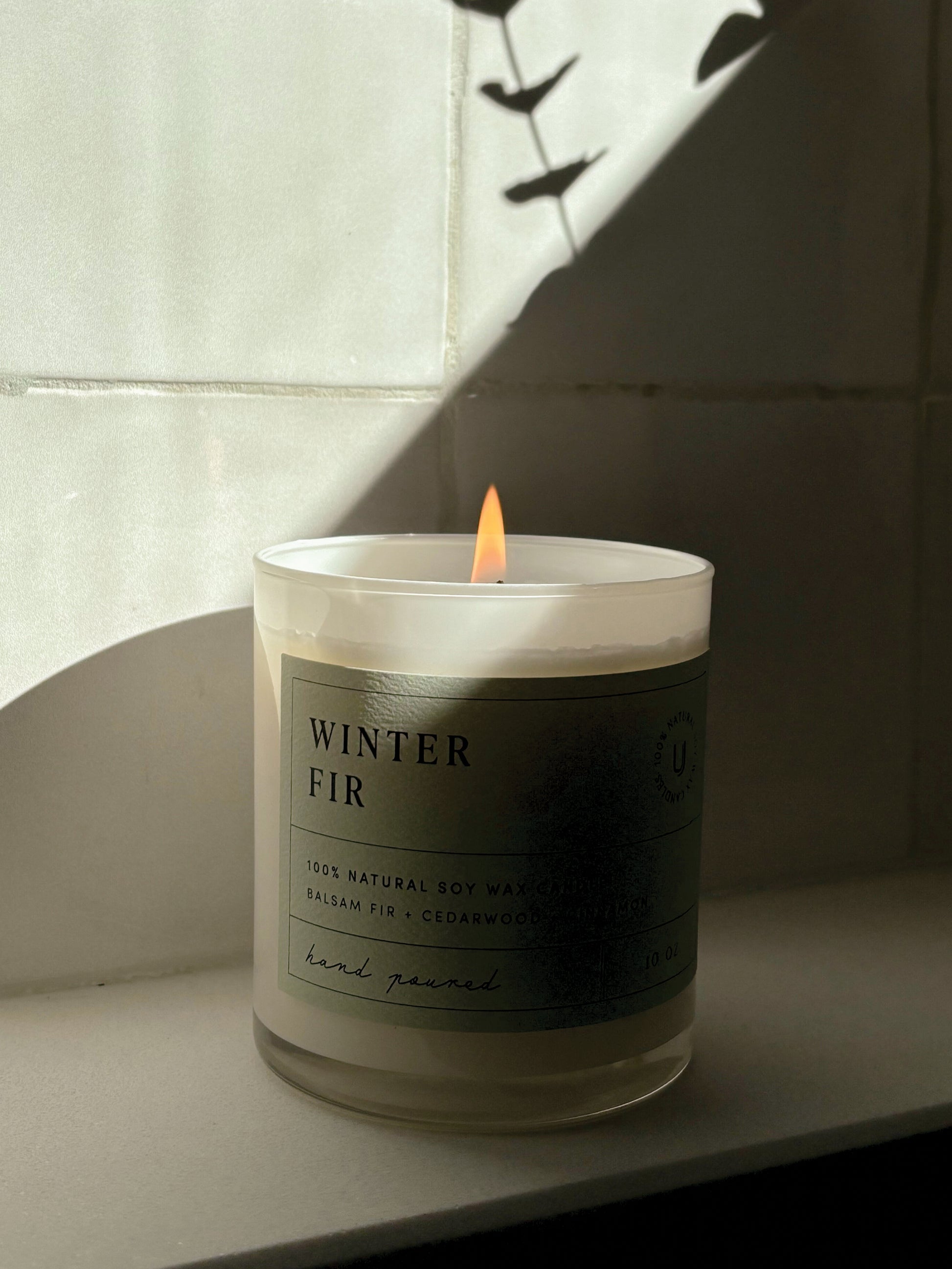 Winter Fir Candle | 10 OZ | Lifestyle Image | Uncommon Lifestyle