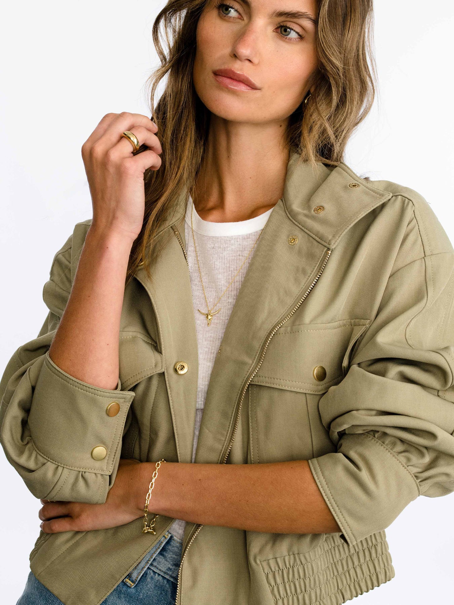 Fighter Necklace | Gold | Model Image | Uncommon James