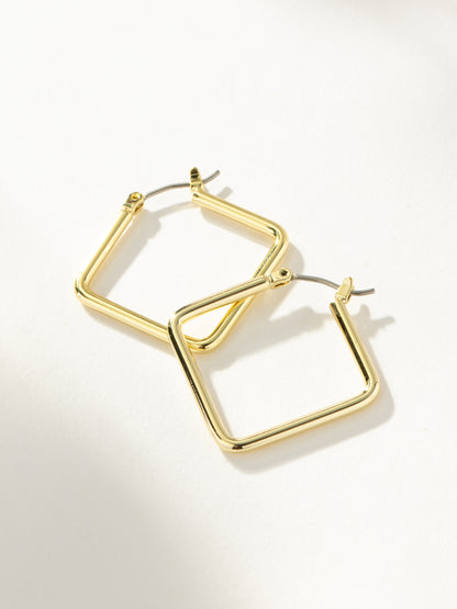 ["Girl Boss Hoop Earrings ", " Gold Small ", " Product Detail Image ", " Uncommon James"]