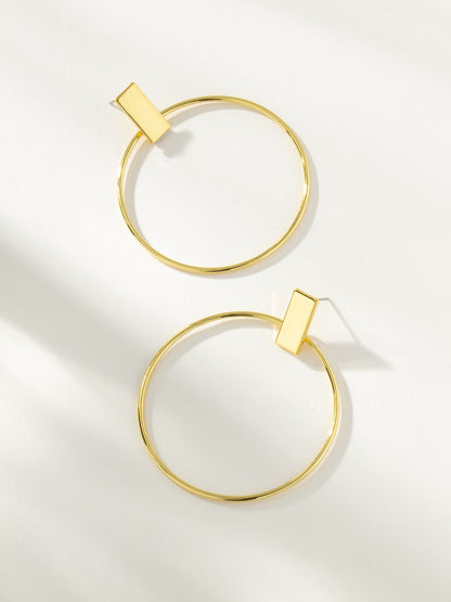 ["Washington Square Earrings ", " Gold ", " Product Image ", " Uncommon James"]