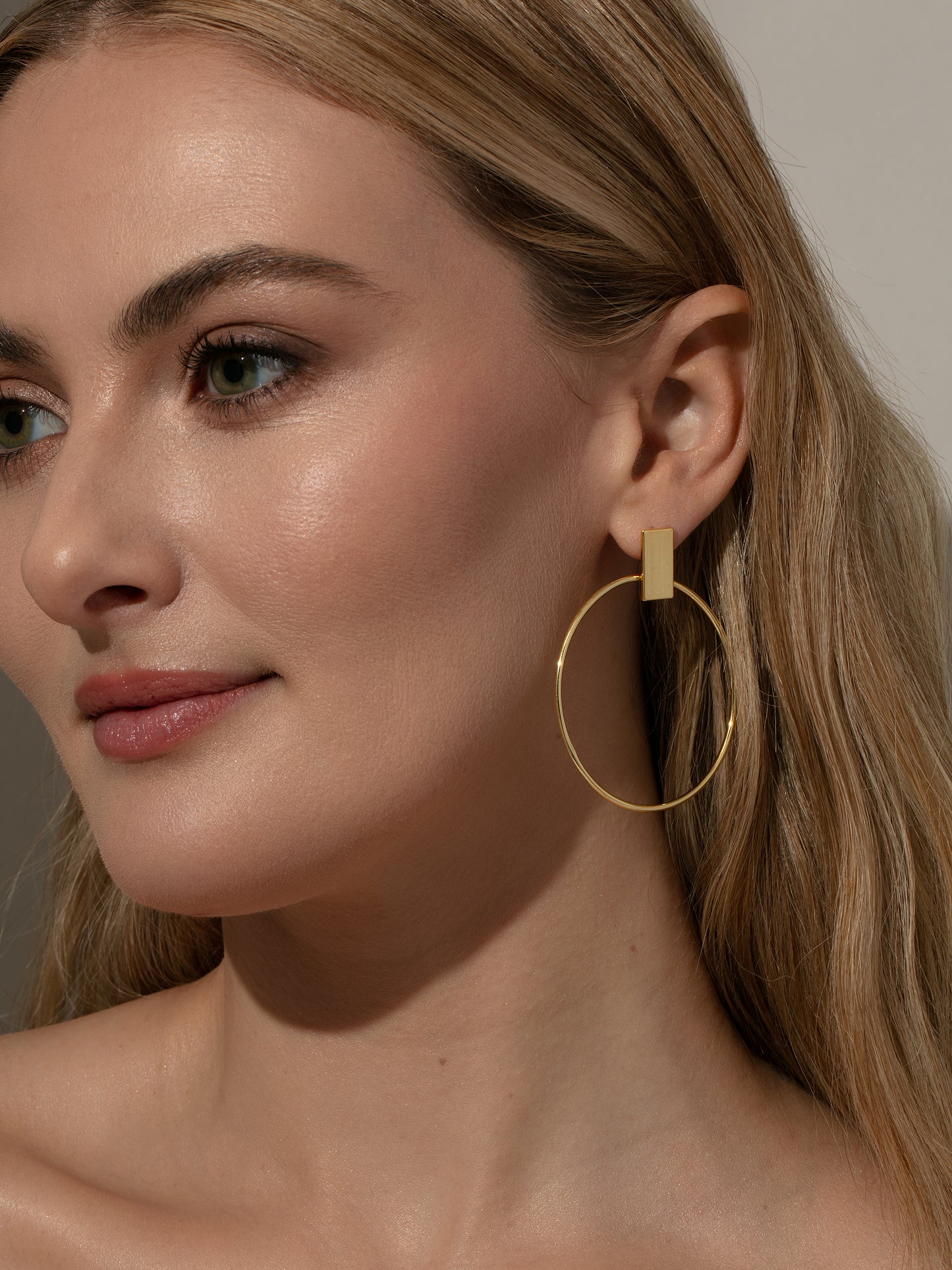 Washington Square Earrings | Gold | Model Image | Uncommon James