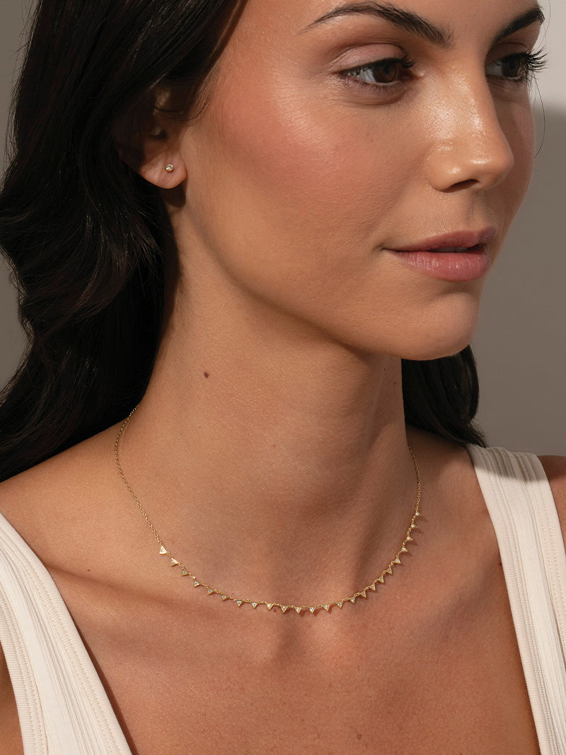 East Village Necklace | Gold | Product Image | Model Image | Uncommon James