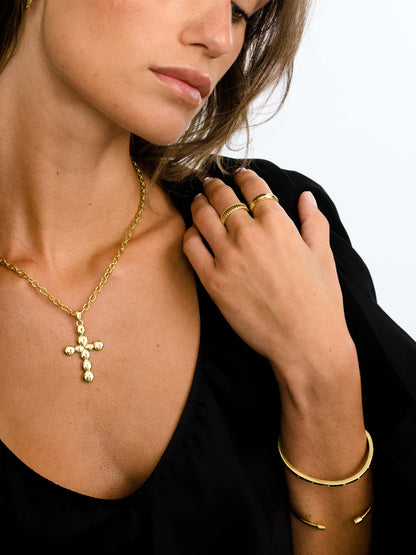 ["Off the Cuff Bracelet ", " Gold ", " Model Image ", " Uncommon James"]