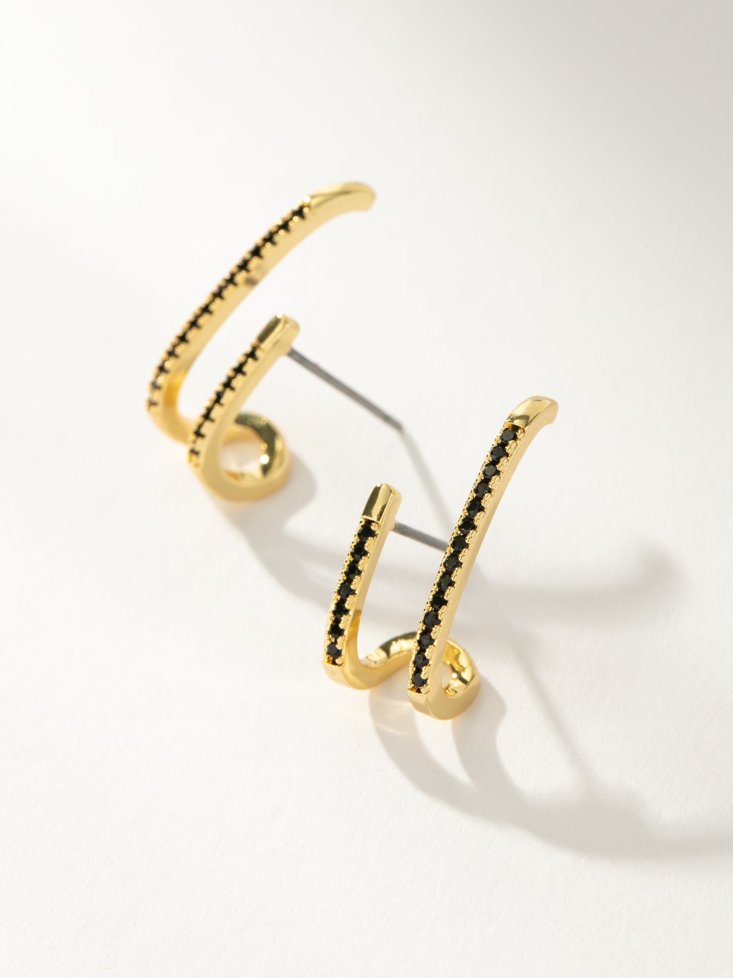 Double Vision Ear Climber | Gold Black | Product Image | Uncommon James