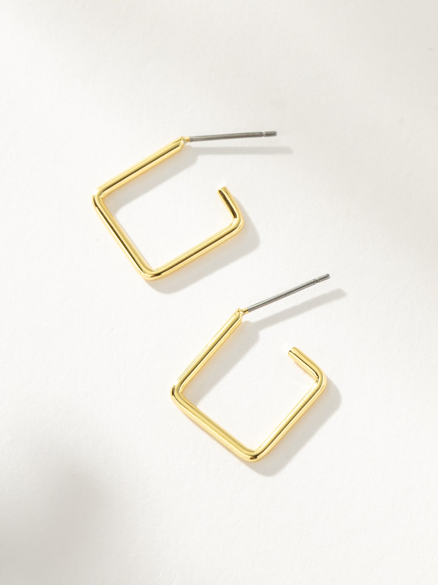 Girl Boss Hoop Earrings | Gold Huggies | Product Detail Image | Uncommon James