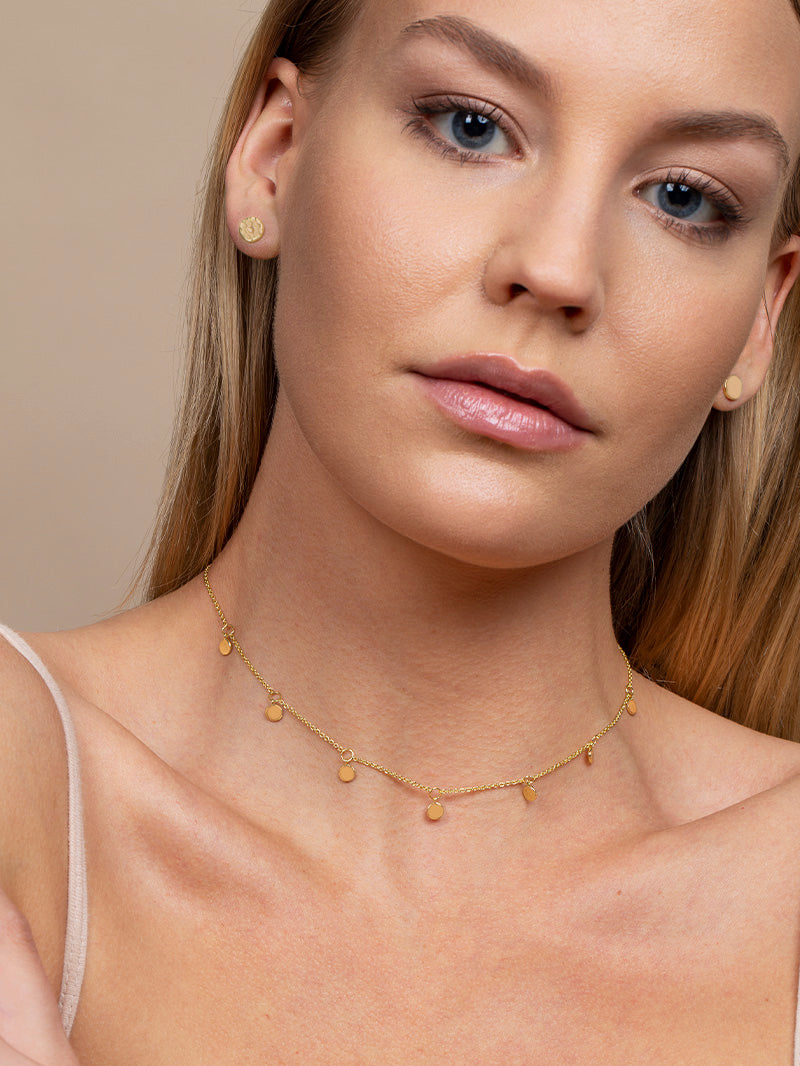 Poppy Necklace | Gold | Model Image | Uncommon James