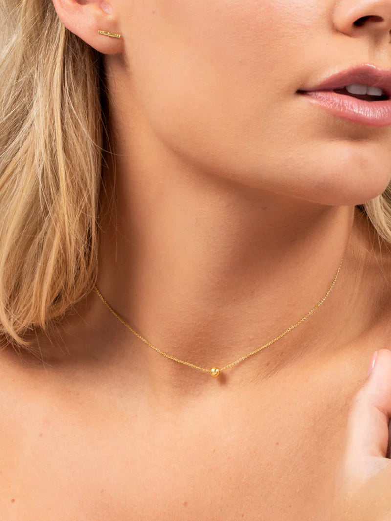 Solo Necklace | Gold | Model Image | Uncommon James