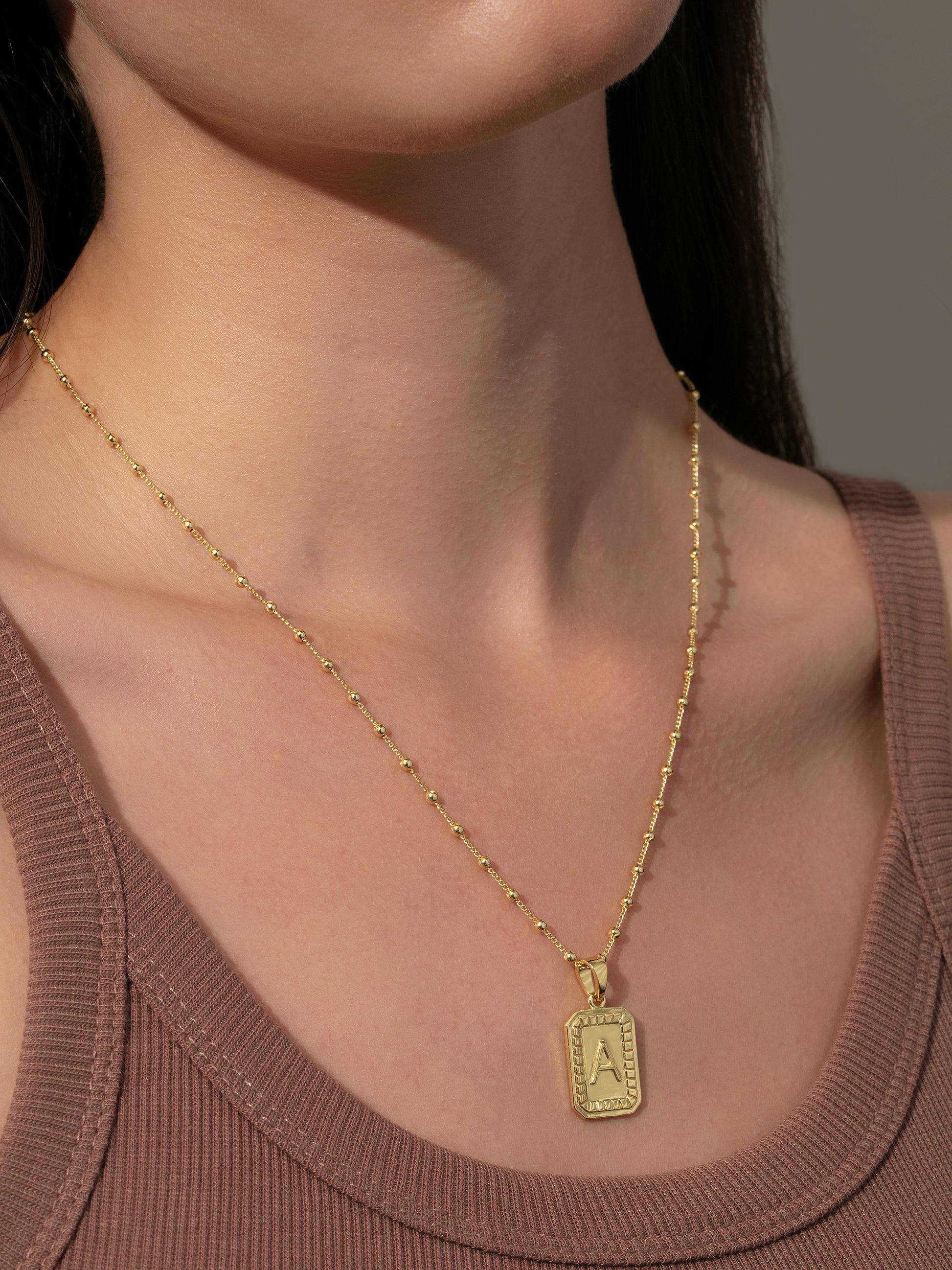 Sur Initial Necklace - Main Image