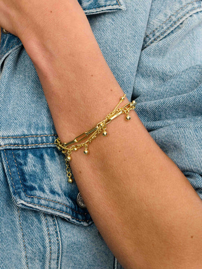 ["Everyday Bracelet ", " Gold ", " Model Image ", " Uncommon James"]