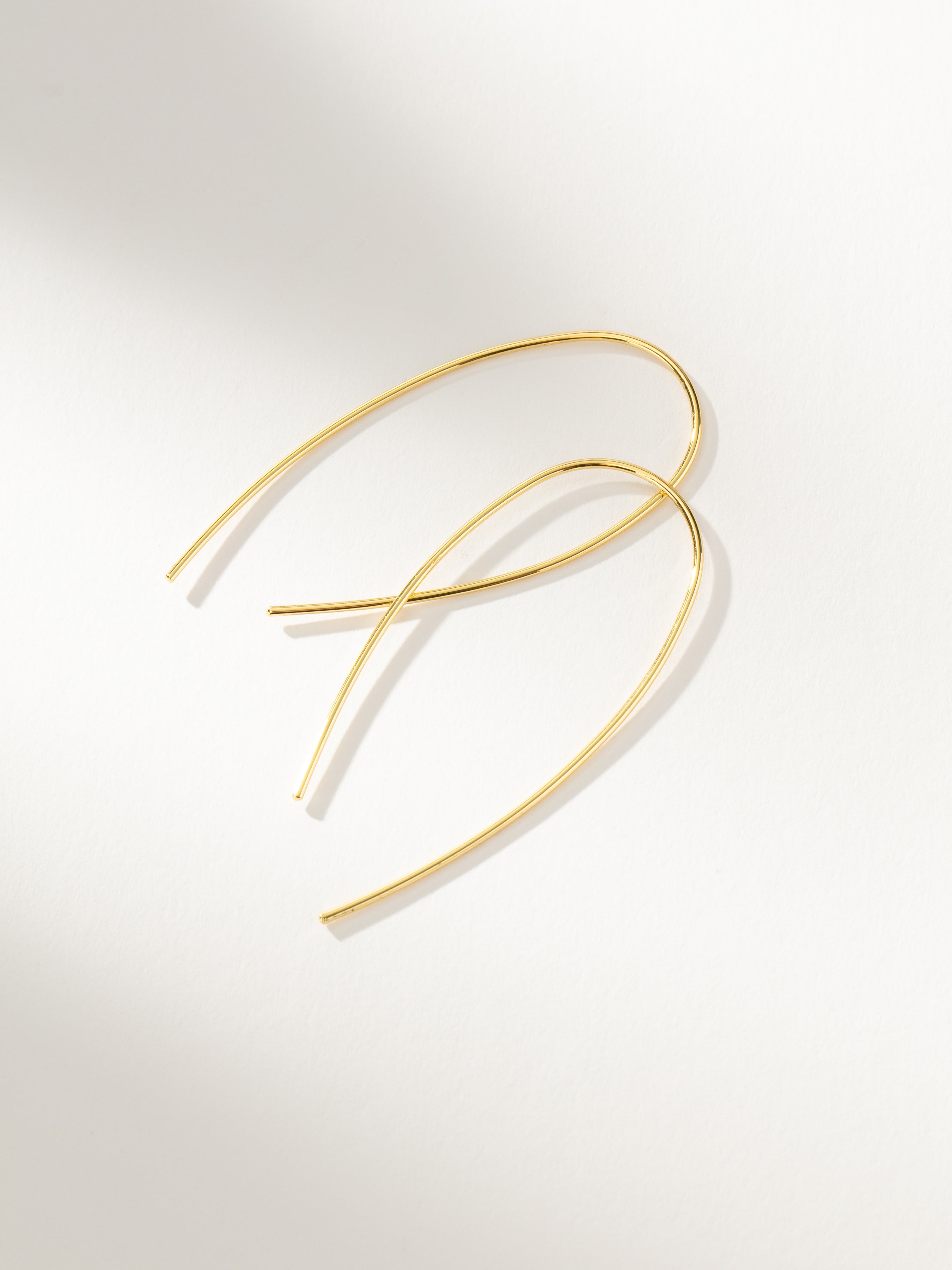 Hole in One Simple Thread Earrings in Gold | Uncommon James