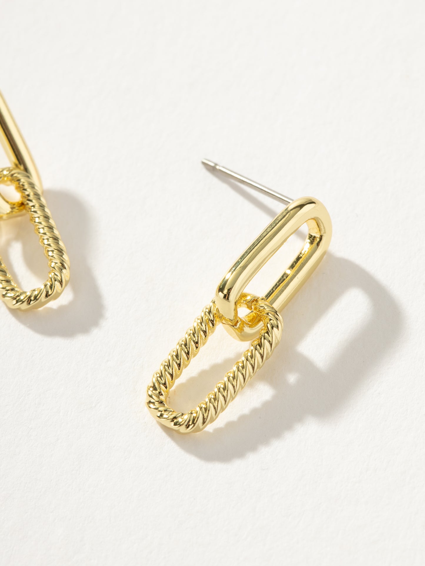 Linked Chain Earrings | Gold | Product Detail Image | Uncommon James