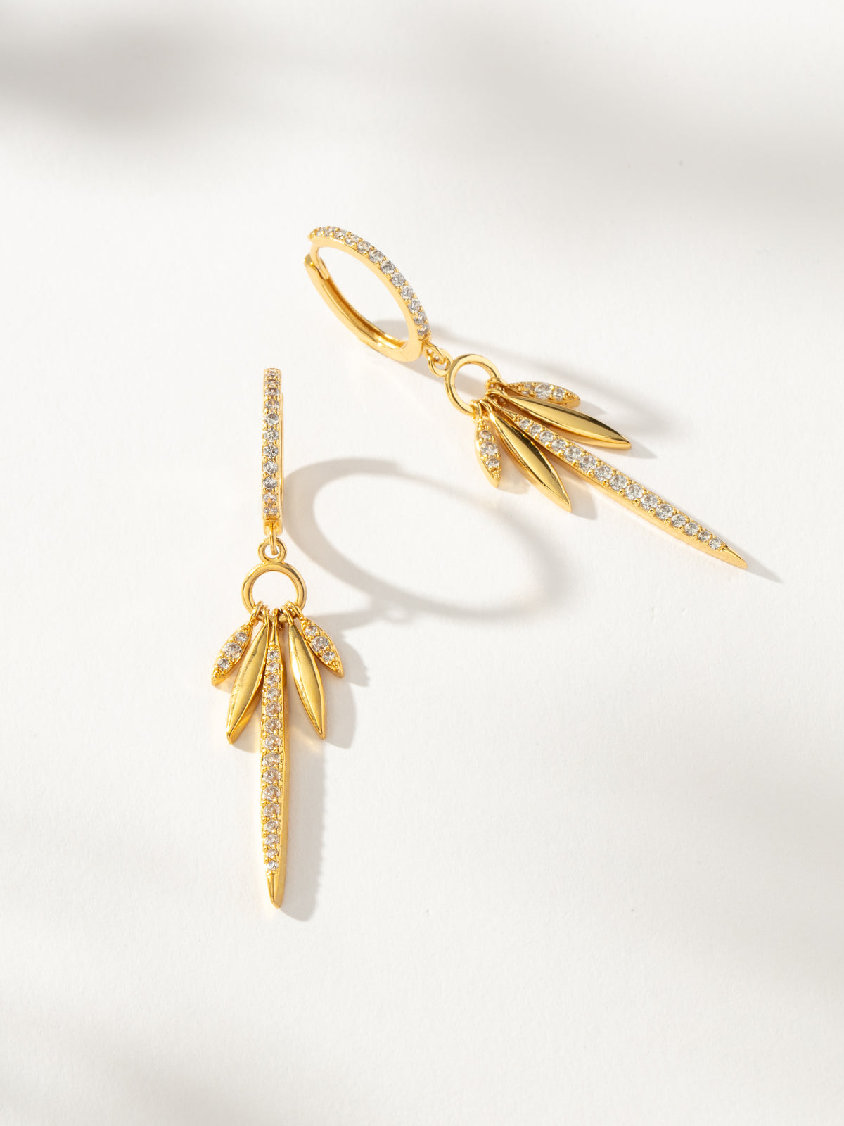 Gold Rocker Girl Statement Earrings | Hoop + Dangle | Uncommon James