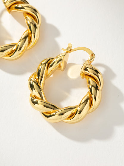 ["Roped Hoops ", " Gold ", " Product Detail Image ", " Uncommon James"]