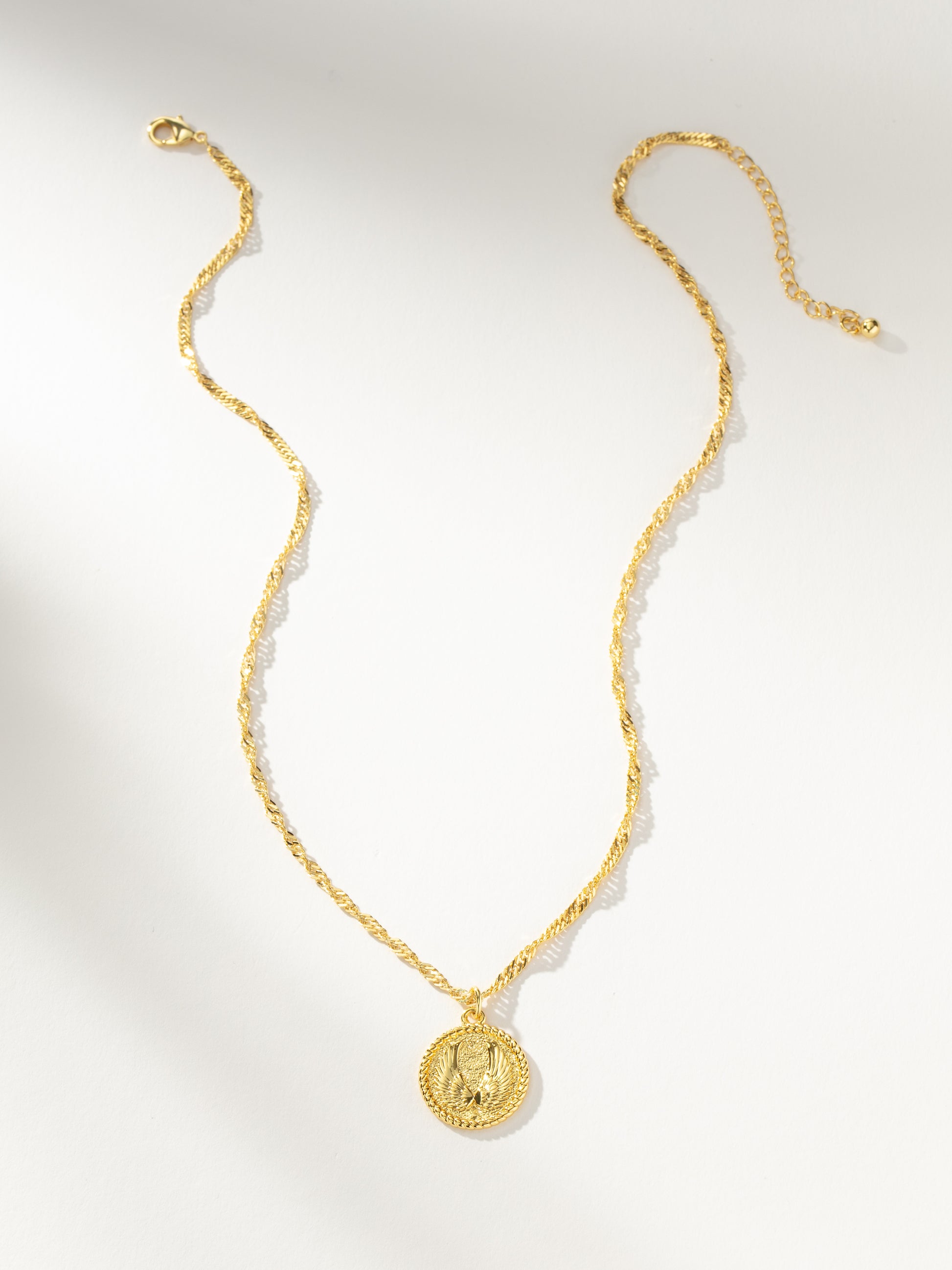 Angel Wings Pendant Necklace in Gold Uncommon James