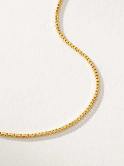 ["Box Chain Necklace ", " Gold ", " Product Detail Image ", " Uncommon James"]
