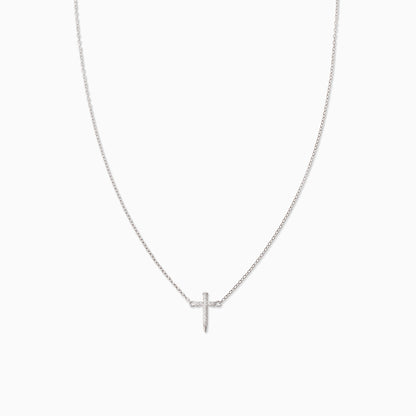 ["Simple Cross Necklace ", " Sterling Silver ", " Product Image ", " Uncommon James"]